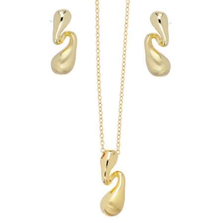 juego-gargantilla-zig-zag-colgante-zarcillos-aretes-chapado-oro-mate-brillo