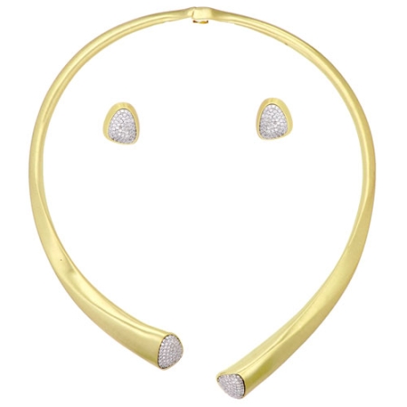 juego-gargantilla-rigida-zarcillos-aretes-chapado-oro-con-circonitas-blancas