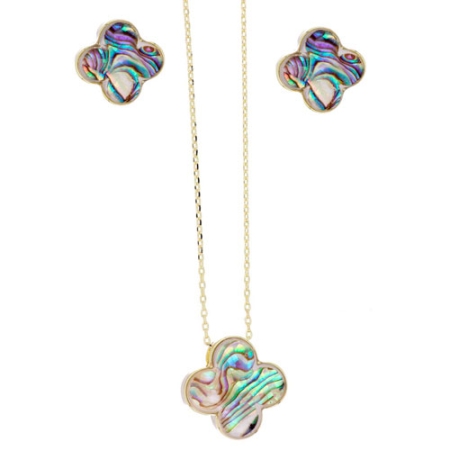 juego-gargantilla-colgante-zarcillos-aretes-chapado-oro-piedra-avalon