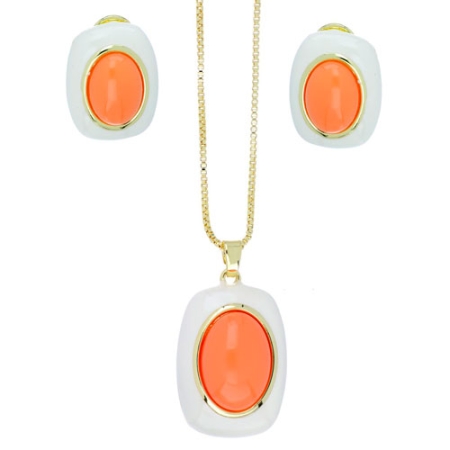 juego-gargantilla-colgante-zarcillos-aretes-chapado-oro